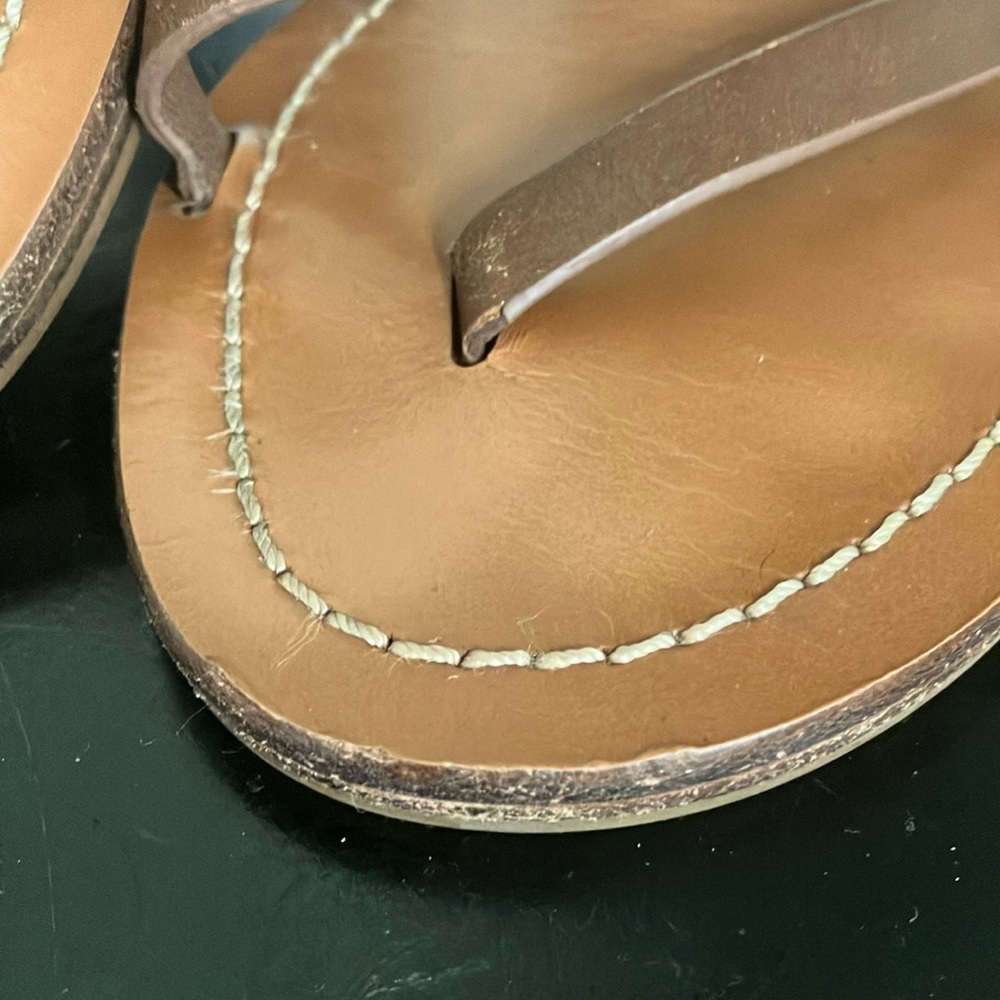 Tory Burch leather sandals thong slide Size 8 EUC - Picture 2 of 6